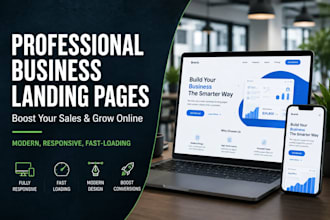 create a professional business landing page