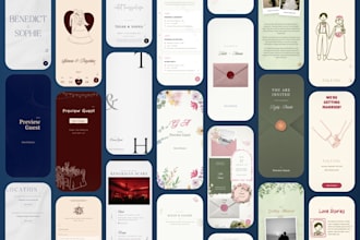 create an elegant digital wedding invitation website