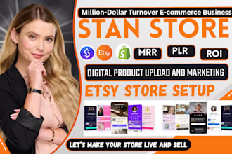 setup stan store, tiktok shop, etsy shop, gumroad, payhip for digital product