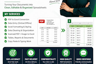 convert PDF to excel