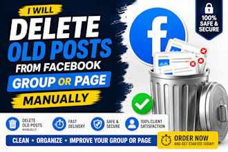 delete old posts from facebook group or page manually