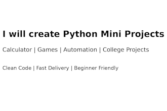create python mini projects and gui applications