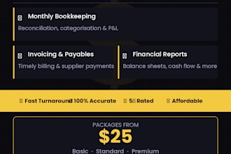 manage your bookkeeping and monthly accounts
