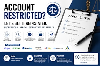 appeal your suspended stripe, wise, paypal, or amazon account