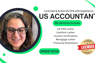 prepare income verification letter, CPA letter, mortgage letter for underwriters
