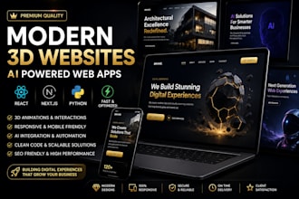 build stunning 3d full stack web apps with ai integration