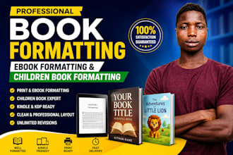 book formatting, ebook formatting, and children book formatting