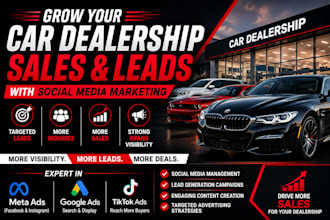 be your car dealership social media marketing manager for auto car sales