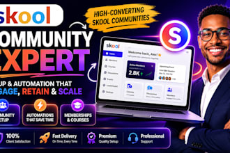 build a high converting skool community with courses automations and membership