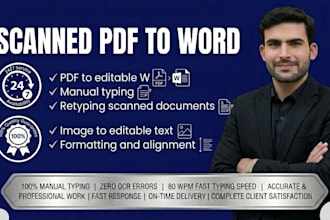 manually convert scanned PDF to editable word
