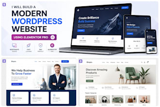 build a modern wordpress website using elementor pro