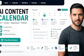 create an ai content calendar and publishing workflow