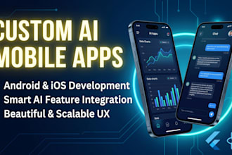 develop android ios mobile apps, ai chatbots, ai websites and n8n ai automation