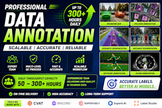 manage daily 20 to 300 hrs of annotation, qc throughput