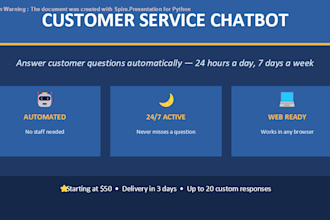 build a customer service chatbot for your business website