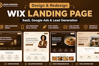 design a high converting wix landing page for lead generation