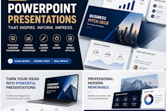 design a modern pitch deck presentation