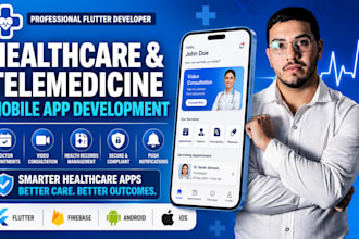 develop healthcare, telemedicine, medical and doctor appointment flutter apps