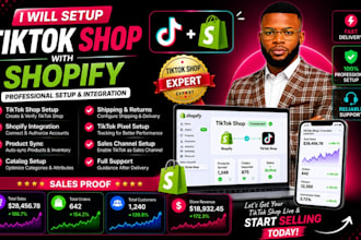 setup shopify tiktok shop and dropshipping tiktok product integration for sales