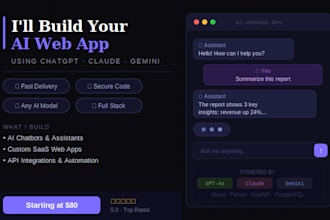 build an ai web app with chatgpt claude or gemini
