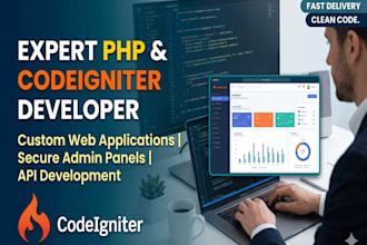 develop custom codeigniter web application and admin panel