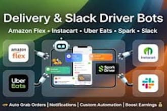 develop amazon driver bot, instacart bot, doordash bot, spark driver bot