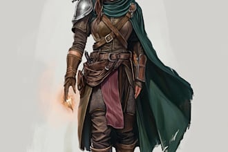 create a dnd game and dnd character art