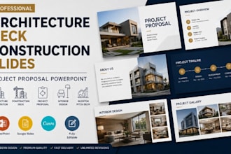 architecture deck, construction slides, project proposal powerpoint