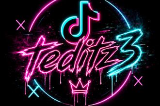 create a futuristic neon gaming logo