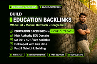 build white hat education backlinks via niche outreach