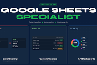 clean, format and organize your excel or google sheets