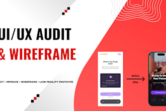 do UI UX audit, wireframe, clickable prototype in figma