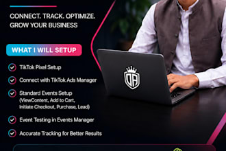 setup tiktok pixel and events tracking professionally