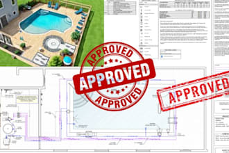 do swimming pool permit sets and pool construction drawings