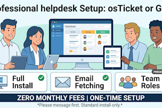 set up a free open source helpdesk with osticket or glpi