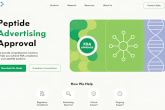 build fda compliant peptide websitefor pepetide ads approval