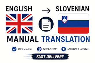 translate manually and naturally from english to slovenian