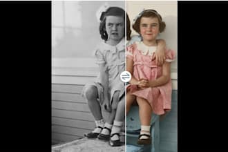 professionally restore, fix, and colorize old damaged photos