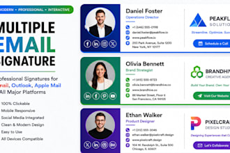 design a responsive html email signature for gmail and outlook signature