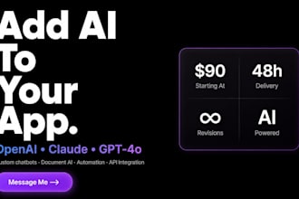 build python ai automation, openai chatbot, web scraping bot and api integration