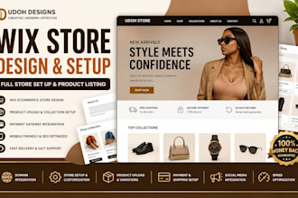design or redesign wix ecommerce and online store website