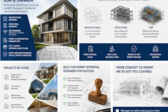 do permit ready architectural, structural, and mep drawings for city permit