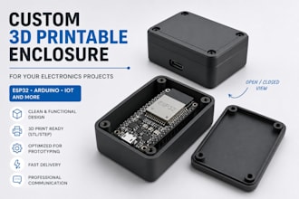 design a 3d printable enclosure in fusion 360