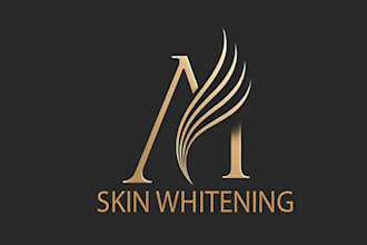 design special modern skin whitening logo