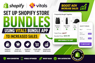set up shopify store product bundles using vitals  bundle app