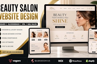 design beauty salon website, vagaro, glossgenius hair, spa nail salon website