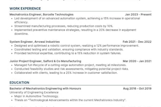 write a professional ats friendly resume and CV