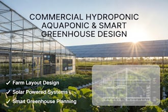 commercial hydroponic, aquaponic and solar powered smart greenhouse systems