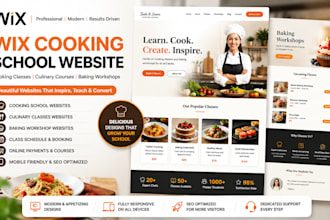 design wix cooking school website culinary classes baking workshop website