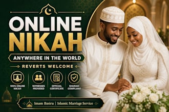 perform islamic online nikah ceremony for muslim reverts